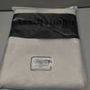 Beige Scalloped Shower Curtain Linen Textured Boho Farmhouse with 12 Metal Hooks Cute Heavy Duty Washable Waterproof Neutral Thick Cloth Shower Curtains for Bathroom Hotel Bathtub, W72xL72