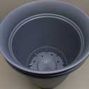 The HC Companies Eclipse Round Planter with Saucer - Outdoor & Indoor Plant Pot with Drainage Holes - Lightweight, UV-Resistant Plastic Pots for Plants, Flowers & Herbs (16" Slate Blue, Pack of 1)