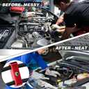 12 Piece Automotive Engine Spark Plug Wire Separator Set for 8mm 9mm 10mm Spark Plug Wire Retaining Clips - Keep your wires organized and protected! (red)