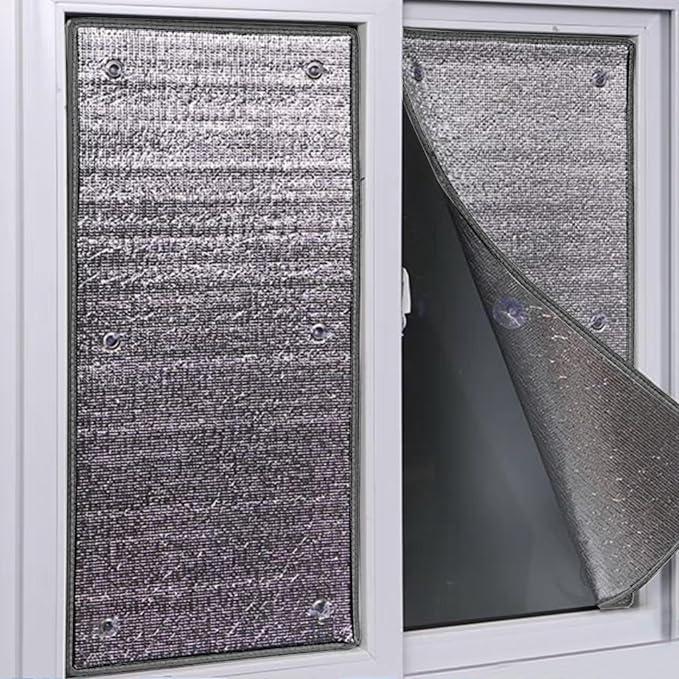 Zilver Reflecterende Zonwerende Folie,Venster Privacy Film Totale Verduisterende Raamfolie,Aluminium Isolatiefolie voor Slaapkamer,Badkamer,Aluminium Zelfklevende Folie (16"x24")