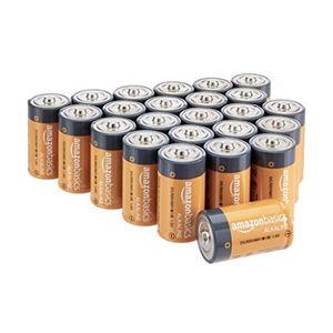 Amazon Basics D Cell All-Purpose Alkaline Batteries, 5-Year Shelf Life, 96 Count, 4 Packs of 24