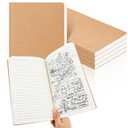 Zhanmai 2 Pack A5 Journal Refill 5.5 x 8.2'' Refillable Notebook Inserts A5 Paper Refill Kraft Travelers Journal Notebooks for Office School Writing Supplies, 100 Sheets/200 Pages (Ruled)