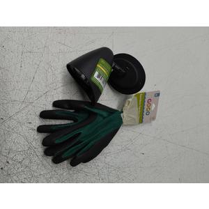 Crosslight Outdoor Solar White LED Weatherproof Spot Light for Gardens, Walkways, Patios and Yards, and 1-Pack with GOGO Bamboo Garden Gloves