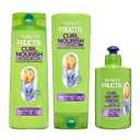 Garnier Fructis Curl Nourish Sulfate Free Moisturizing Shampoo, Conditioner + Air Dry Cream Defining Butter Set (3 Items), 1 Kit (3 Count (8 Fl Oz Total))