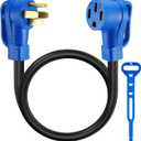 Kanayu 3ft 50 Amp RV/EV Extension Cord Compatible with NEMA 14-50P to 14-50R ETL List 4 Prong Flexible Heavy Duty STW Outdoor Waterproof Power Cord with Grip Handle for RV EV Camper