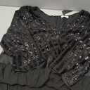 Womens Plus Size Formal Dresses - V Neck 3/4 Sleeve Sequin Prom Evening Gowns Long Maxi Dress (Black), Size 22W