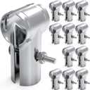 12 Pcs End Rail Clamps - 1-5/8" T Pipe Clamp for Chain Link Fence