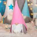 PRETYZOOM 18pcs Gnome Beards for Crafts, Precut Faux Fur Beards, Braid, Wood Balls for DIY Handmade Holiday Gnomes, Halloween, Easter, Christmas Party Supplies