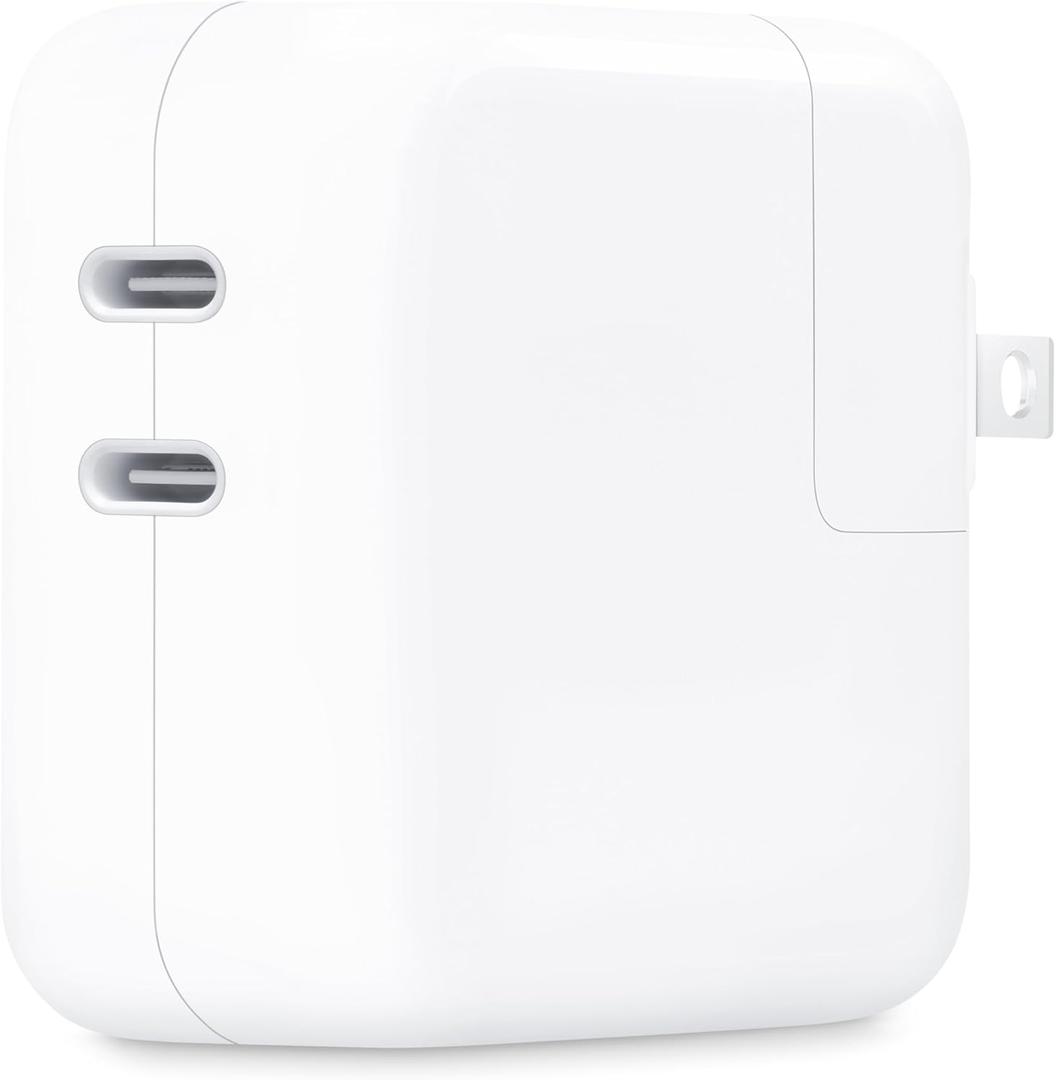Apple 35W Dual USB-C Port Power Adapter: Fast and Convenient Charging, Type C Wall Charger