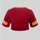 COZYEASE Women's Plus Size Number Print Jersey Shirts Crewneck Graphic Tees Short Sleeve Crop Top (XXL)