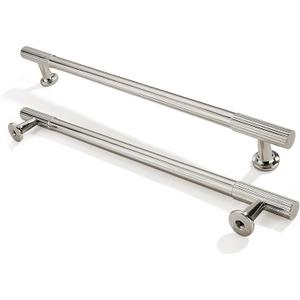 2-Pack 10 Inch Hole Center Polished Nickel Cabinet Pulls Solid Heavy Duty Cabinet Pull is Suitable for Drawers Dressers Handles Kitchens Bathroom cabinets
