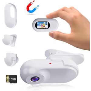 Mini Body Camera 1080P with 32GB Card Helmet Camera Body Cameras with Audio and Video Recording Multi-Function Accessory Body Cam