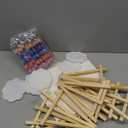 8 Pack 8 * 10In Canvas Boards for Painting, Art Canvas for Drawing with 16 Brushes & 8 Paint Trays & 16 Acrylic Paint, Mini Painting Canvas with Easel Set, Painting Kits for Adults Party