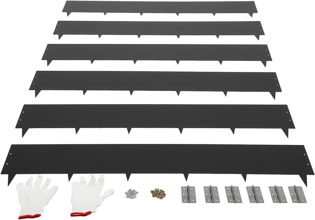6 Pack Steel Lawn Edging Steel Landscape Edging 40 x 8.46 Inch Steel Landscape Garden Edging Border Metal Divider for Landscaping Lawn Garden Flowerbed, Black