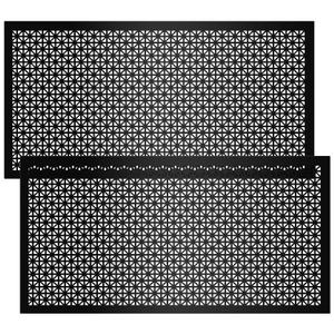 2 Pcs Decorative Aluminum Sheet Union Jack Metal Sheet 12 x 24 Inch Perforated Metal Panels 0.02 Inches Thick Decorative Panels Perforated Mesh Aluminum Sheets for Indoor Outdoor, Black