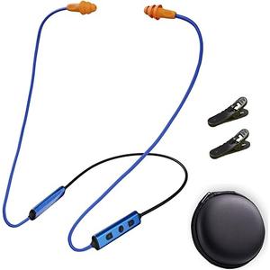 Cuzabe Ear Plugs Bluetooth Headphones for Work, Neckband Wireless Earbuds, Noise Reduction inEar Earphones with Mic and Controls, Waterproof Earbuds with 20 Hours Battery, for Industrial Safety