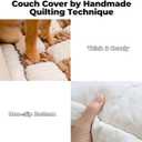 FUNNY FUZZY Pet Couch Covers for Sofa, Couch Covers for Dogs Washable Dog Couch Cover Protector Cream-Colored Furniture Sofa Covers for Dog Handmade Pure Cotton Pet Bed Mat (Brown, 23.6"63")