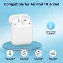 Replacement Charging Case for AirPods 1st/ 2nd Generation, Wireless Charger Case for Air Pod 1/2 Gen with Bluetooth Pairing Sync Button, No Earbuds (L-Port)