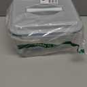 Large Glass Storage Containers with Lids, Extra Large Glass Food Containers For Rotisserie Chicken/Turkey and Potluck, Giant Watermelon Container, XL Big Bowl Freezer Storage Container Airtight 200 Oz (Light Blue Handle)