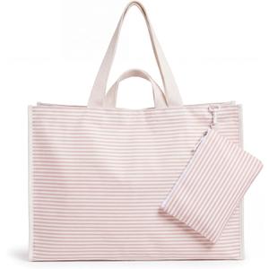 Mahjong Stripe Tote Bag, American Mah Jong Tile Carryall Overnight Game Bag for Mahjong Lover Gift