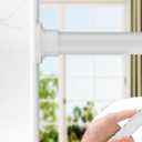 ALLZONE Tension Curtain Rod for Windows, 123 to 160 Inch, Heavy Duty Extra Long Curtain Rods, Non-Slip Bathroom Shower Tension Rod, Renter Friendly, Adjustable, Spring Loaded, White