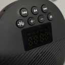 Shower Radio Speaker with Bluetooth 5.0, AGPTEK Waterproof Wireless Bathroom FM with Suction Cup 12H Long Playback Time, Lanyard, LCD Screen Display, Handsfree Calling, Storage Card Playback Black