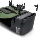 AutoExec Roadmaster Car Desk and Portable Workstation with Phone Mount, Printer Stand and Phone Vent Clip, Army Green