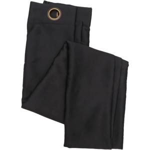2pcs Blackout Curtains Stylish Decorative Window Drapes for Living Room Bedroom Thermal Insulated Grommet Top Elegant Black Design (140*245cm)