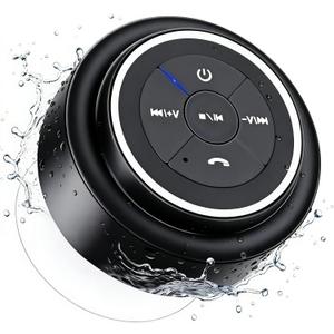 HAISSKY Bluetooth Shower Speakers, Portable Wireless Speaker with Suction Cup, IP67 Waterproof Speaker Pairs Easily to Phones, Tablets, Computer, Gift for Men & Women