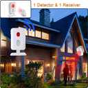 Wireless PIR Motion Sensor Detector Home Store Welcome Buzzer Security Alarm Chime for Business Mailbox Front Door Entry Alert (2 Sensor & 1 Doorbell)