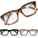 miyya Oprah Style Reading Glasses for Women, Cheaters Eyeglasses, Oversized Blue Light Readers, Fashion Eye Glasses +1.0