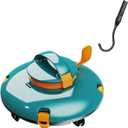 LVKE L1 Cordless Robotic Pool Cleaner, Pool Vacuum for Above Ground Pools with Obstacle-Crossing, 70 Mins Runtime, 40W Powerful Suction, Auto-Parking, Ideal for Flat Pools up to 38 Feet, Orange