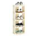 Kitstorack Vertical Shoe Rack: 5 Tiers Stackable Shoe Rack for Closet DIY Free Standing Shoe Organizer Small Shoe Shelf for Small Spaces and Narrow Spaces Plastic, White