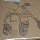 Foldable Rollator Walkers for Seniors with Seat,4 Wheel Rolling Walker