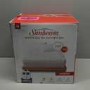 Sunbeam Electric Restful Quilted Heated Mattress Pad Queen 80" x 60" 12 Heat Settings 12-Hour Auto Shut-Off Extra-Cozy Fabric Deep Pocket Fit Machine Washable (White Quilted Vertical)