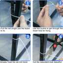 JIFTOK Baby Gate for Stairs, Banister Guard for Kids, Pets, Toys, 10ft L x 2.6 ft H, Mesh Netting Safety Net for Balcony Rail Stair, Stairway Net Baby Safety Products for Indoor & Outdoor (Black)