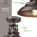 FEMILA 1-Light Semi Flush Mount Light Fixture, 12" Farmhouse Outdoor Ceiling Light for Hallway, Porch, Laundry, Foyer, Oil Rubbed Bronze Finish, 4FY15-F ORB, 12", 1 Pack