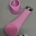 PRITECH Facial Cleansing Brush, Rechargeable Silicone Face Scrubber with Heat Massage End, Vibrating Exfoliator Scrubber for Deep Cleaning, Waterproof Face Brush for Women and Men (Pink)