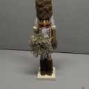 Clever Creations Brown Fur 14 Inch Traditional Wooden Nutcracker, Festive Christmas Dcor for Shelves and Tables