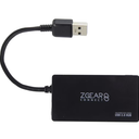 ZGear Connect Four Port USB 3.0 Data Hub - Black