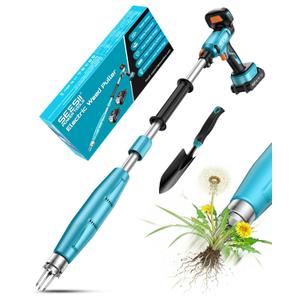 SEESII Upgraded Stand-Up Weed Puller Tool, 47" Adjustable Handle for Yard