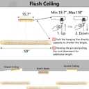 HAIXIANG Crystal 59 Inch Long Chandelier Modern Dimmable LED Chandeliers for Dining Table Pendant Lights Rectangular Glam Lighting Fixtures for Dining Room Kitchen Island Gold, Oval : L59"