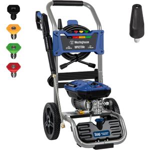 Westinghouse WPX2700e Electric Pressure Washer, 2700 Max PSI and 1.76 Max GPM, Induction Motor, Onboard Soap Tank, Spray Gun and Wand, 5 Nozzle Set, for Cars/Fences/Driveways/Homes/Patios/Furniture