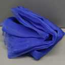 Fynite Royal Blue Organza Fabric by The Yard | 1 Yard Long | 44" Wide | Bridal Soft Sheer Organza Tulle for DIY Wedding Dress Fashion Craft Decorations
