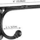 6 Inch Decorative Shelf Brackets-Heavy Duty Wall Brackets with Hooks Shelve Brackets Metal for Open Shelves Vintage Shelf Supports Farmhouse-4 Pack