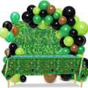 Pixel Birthday Party Decorations Set for Boys, Pixel Party Supplies with 120 Balloons, Happy Birthday Banner, Tablecloth & 2 Fringe Curtains, Video Game Themed Decoration Kit or Kids Gamer