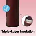 Owala FreeSip Insulated Stainless Steel Water Bottle with Straw, BPA-Free Sports Water Bottle, Great for Travel, 24 Oz, Black Cherry