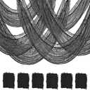 6 Pack Black Halloween Creepy Cloth 30x72 Inch - Halloween Gauze Fabric Cheesecloth for Haunted House, Indoor Outdoor Yard Decor, Party Supplies