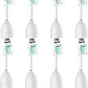 Toothbrush Heads for Philips Sonicare Replacement Brush Heads Medium Soft Dupont Bristles Electric Toothbrush Replacement Heads Fit E-Series Essence Xtreme Elite Advance and CleanCare, 8 Pack, White