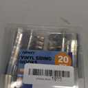 FURWEY 20 Pack Vinyl Siding Hooks, No Hole Vinyl Siding Clips, Heavy Duty Stainless Steel, for Outdoor & Festive Decoration